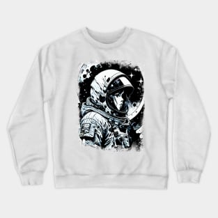 Woman Astronaut in space Abstract Science fiction illustration Crewneck Sweatshirt